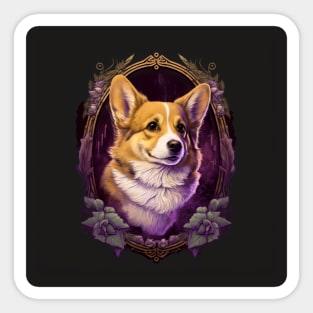 Welsh Corgi Royal Portrait Sticker